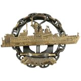 Значок мет. 10 лет "БОРА" 615 (корабль на якоре, в цепи)