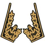 Орнамент канит. (3% золото) на тужурку ВМФ адмиральский (черный фон)