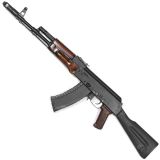 Макет массо-габаритный (ММГ) АК-74 (накладки - дерево, приклад - пластик) в комплекте с ремнем и подсумком 111