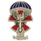 Значок мет. 308 отряд (спецназ ГРУ) (сова на мече с гвоздикой и парашютом)