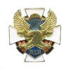 Значок мет. ВДВ (орел, крылья вверх на бел. кресте) лента георгиевская, (танки, самолеты, парашюты)