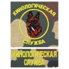 Футболка с вышивкой на груди и на спине Кинологическая служба, кмф зеленая