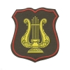 Шеврон пласт Военно-оркестровая служба ВС (оливковый с красным кантом) щит