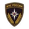 Шеврон пластизолевый МЧС России (щит) черн.