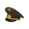 Фуражка "ручная вышивка" канитель (3% золото) ВС офицерская оливковая с красным кантом