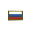Шеврон пласт Флаг РФ (40x60 мм) (кант желтый) оливковый фон