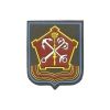 Шеврон пластизолевый Западный ВО (оливковый фон) голубой кант
