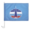 Флажок на автомобильном флагштоке Космических войск РФ