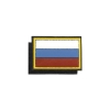 Шеврон пласт Флаг РФ (40x60 мм) (кант желтый) черный фон (на липучке)
