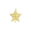 Звезда на погоны латунная 20 мм зол. рифленая (крепление - пайка на серебре)