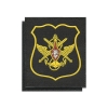 Шеврон пласт Знак принадлежности к МО (черный с желтым кантом) на лип приказ № 300 от 22.06.2015