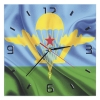 Часы настенные стеклянные ВДВ (эмблема со звездой) (28x28 см)
