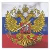 Часы настенные стеклянные Орел РФ (28x28 см)
