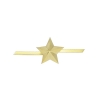 Звезда на погоны латунная 13 мм зол. (крепление - пайка на серебре)
