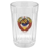 Стакан стеклянный граненый СССР (герб)