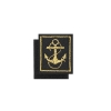 Нашивки вышит. Петличные эмблемы для офиц. состава ВМФ  (черный фон, золотой кант , выш - зол. люрекс (якорь) на липучке