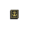 Нашивки вышит. Петличные эмблемы для офиц. состава ВМФ (черный фон, желтый кант , вышивка - желтый шелк (якорь) на липучке