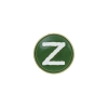 Значок мет. Z (кругл, на пимсе) d=25 мм (зел. фон)