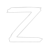 Наклейка Z (белая) 20х20 см
