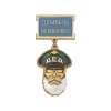 Медаль ДЕД Дембель неизбежен (основание - зелен., колодка - голубая)