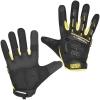 Перчатки тактические Mechanix Wear M-Pact с накладками из термопластичной резины черные с желтыми вставками