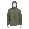 Куртка комбинированная (ткань + иск. мех) The North Face (с капюшоном) на молнии оливковая