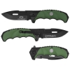 Нож WITH ARMOUR Punisher раскладной (WA-020 BK/ WA-020 GN) общая длина 22 см