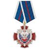 Медаль 15 лет МОБ МВД России 1993-2008 (красн. крест, смола с накл. серебр. щитом и мечом)