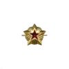 Звезда на погоны мет. 14 мм Таможня (зол. с красной эмалью)