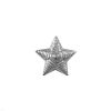 Звезда на погоны пласт. 13 мм СА (рифленая) серебр.