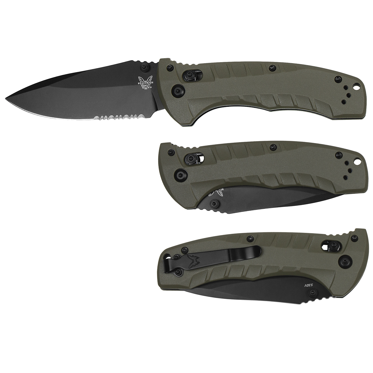 Нож раскладной Benchmade Turret (цвет рукояти черный / оливковый по наличию на складе