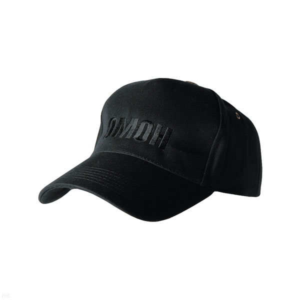 Бейсболка черная вышитая ОМОН (черная нить)