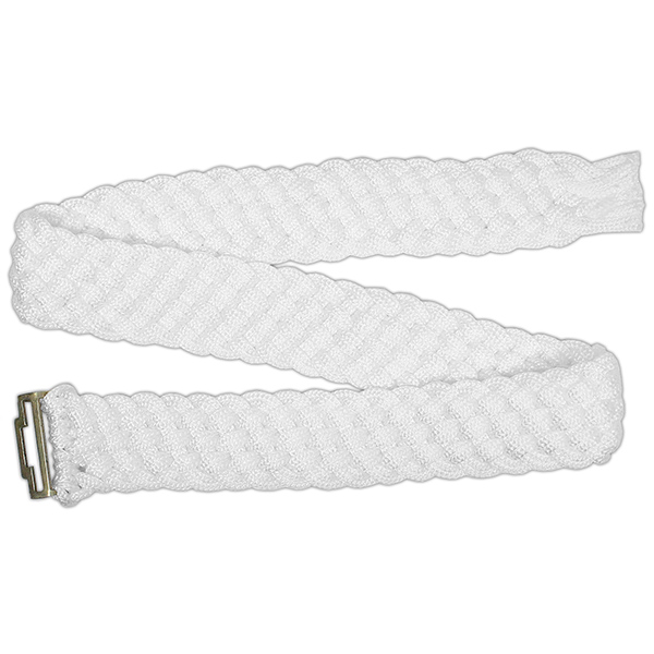 Ремень ДМБ плетеный (белый) (длина 95-105 см)