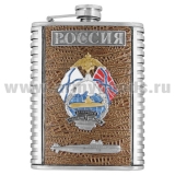 Фляга Акция нерж/ст с накладкой Подводник Северного флота
