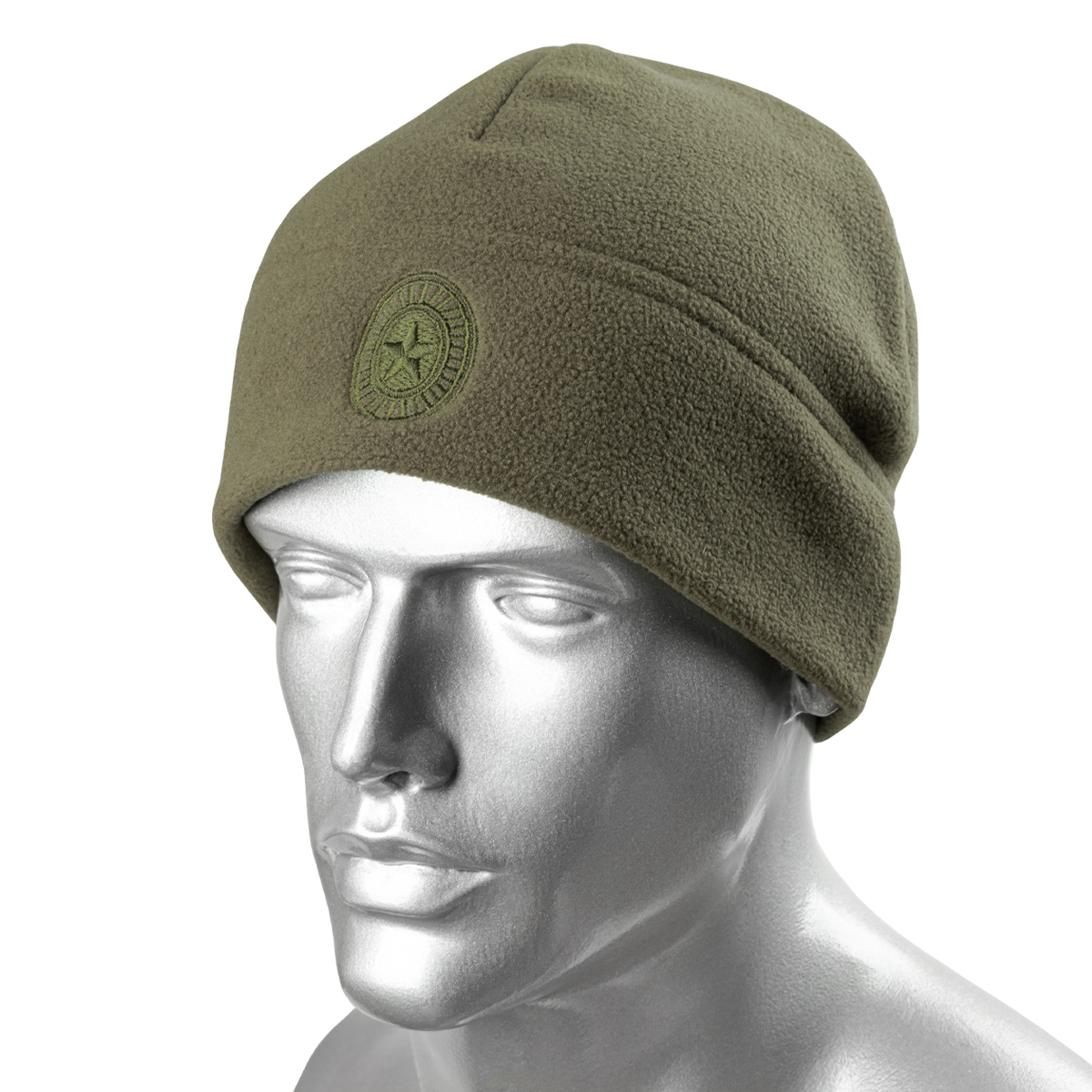 Шапка флисовая ВКБО оливковая с вышит. кокардой ("эконом") Шапка флисовая ВКБО оливковая с вышит. кокардой ("эконом")