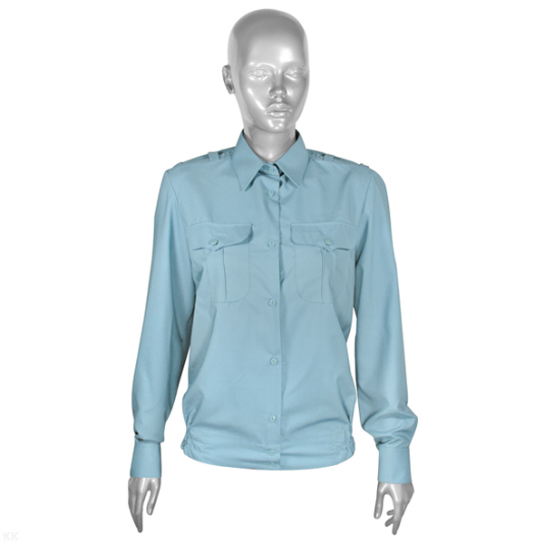 Рубашка форм. офиц. женская (дл.рук.) голубая МЧС