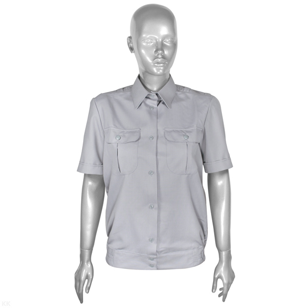Рубашка форм. офиц. женская (кор.рук.) серая ФСИН