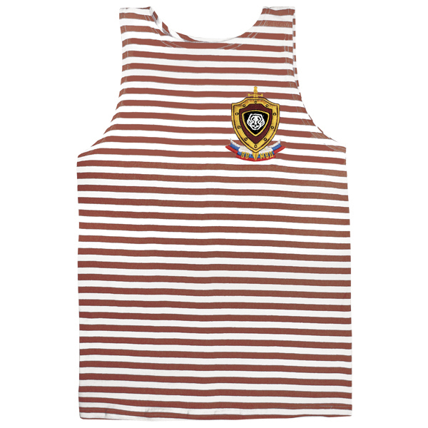 Майка-тельняшка кулирка краповая вышитая ВВ МВД (Лев)