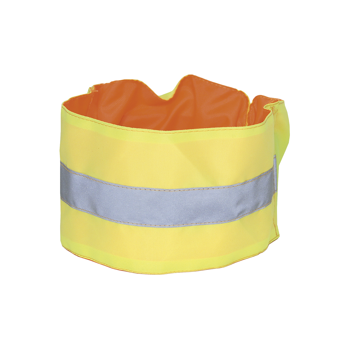 Повязка на рукав сигнальная двухсторонняя (оранжевая/желтая) на резинке Повязка на рукав сигнальная двухсторонняя (оранжевая/желтая) на резинке