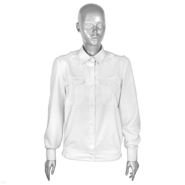Рубашка форм. офиц. женская (дл.рук.) белая  р-ры с 43