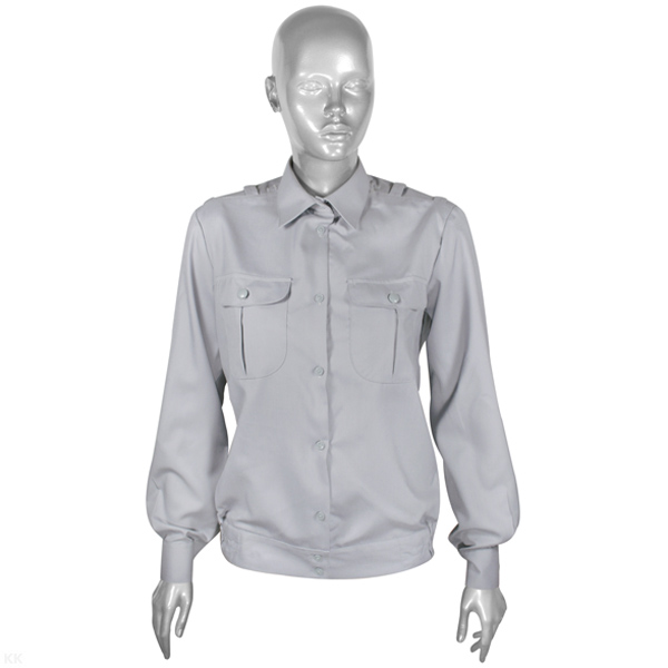 Рубашка форм. офиц. женская (дл.рук.) серая ФСИН