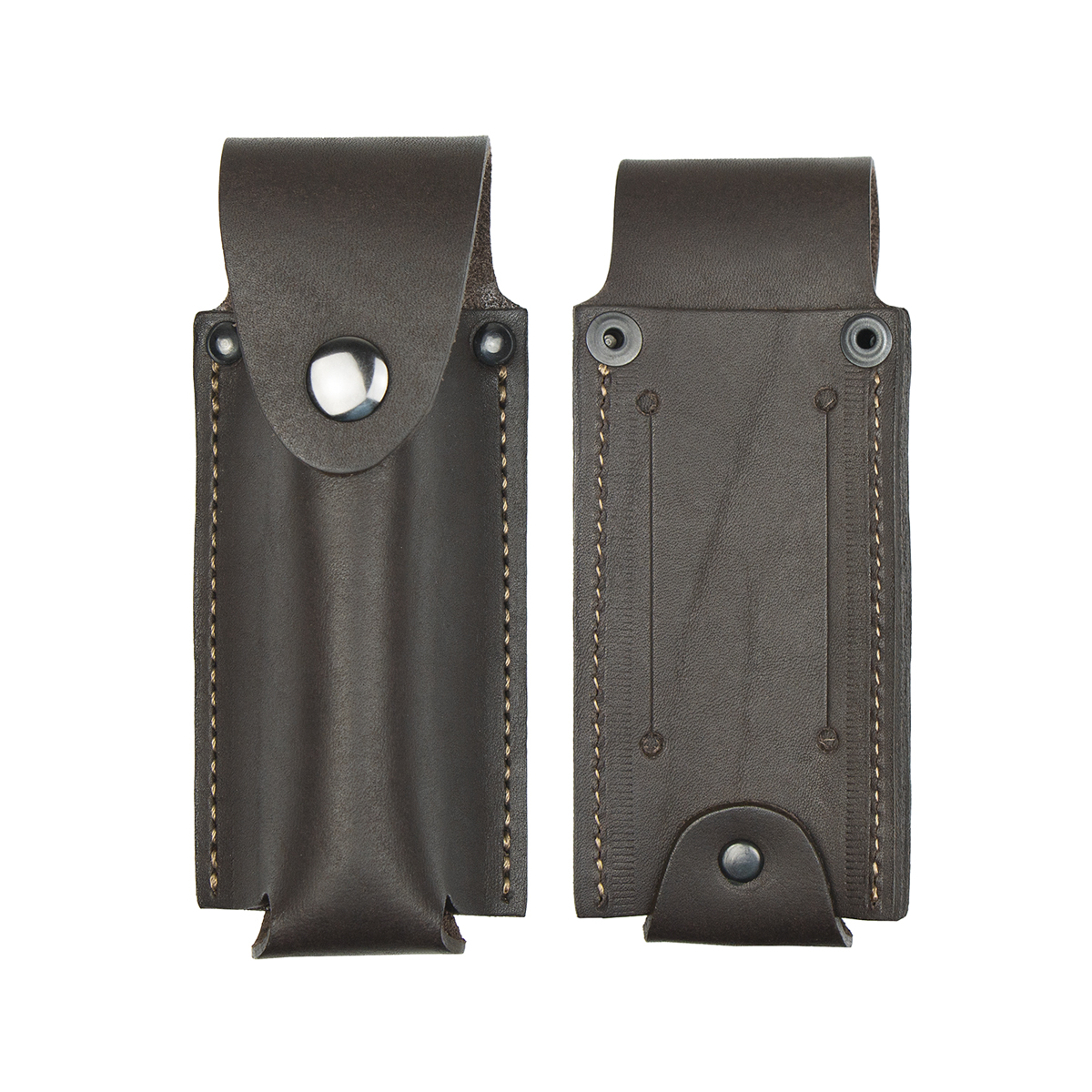 Чехол для складного ножа большой объемный кожа (лезвие 14.5 см) ЧН-8/1 корич.