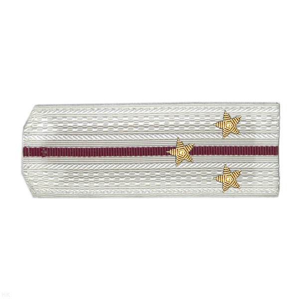 Погоны ВВ белые с 1 крап. просв., вышит. канителью (ст. лейтенант)