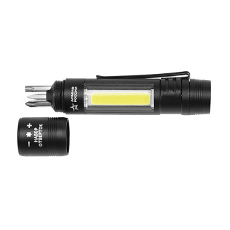 Фонарь Сапер (светодиодный) (MB-702) с держателем ( 3 отвертки) батарейка типа ААА - в комплект не входит)