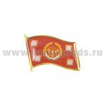 Значок мет. Флажок Служа закону - служим народу (смола, на пимсе)