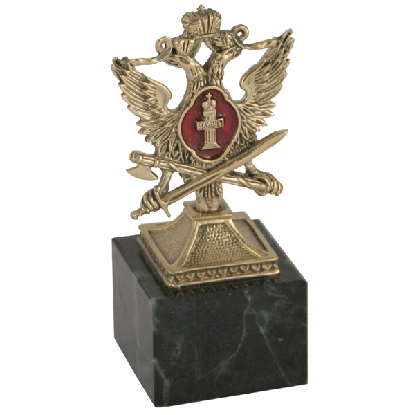 Статуэтка (литье бронза, камень змеевик) орел ФСИН РФ