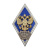 Значок мет. ВВИА им. Жуковского (ромб РФ, орел без щитка) гор.эм.
