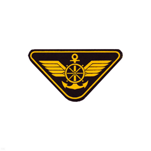 Нашивка пластизол. Техзнак Речфлот (птичка) синий фон