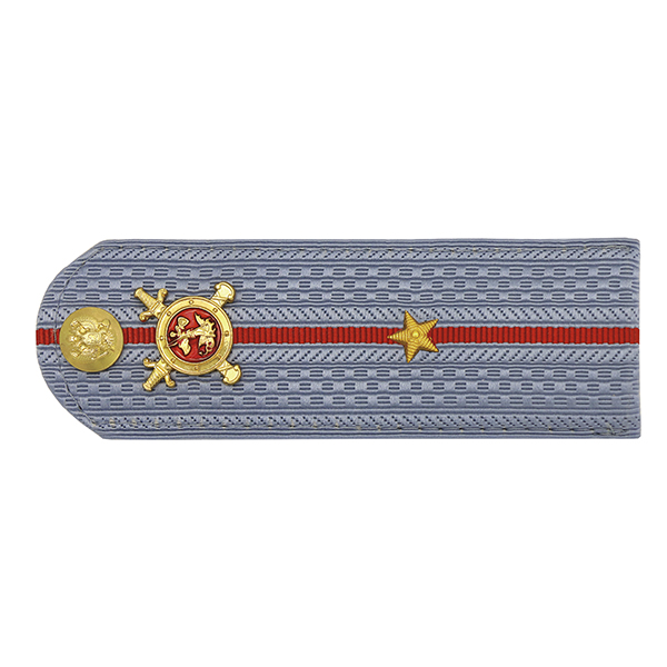 Погоны Полиции (ОВД) на голубую рубашку (без канта), укомпл. мет. фурнитурой (мл. лейтенант) пластик