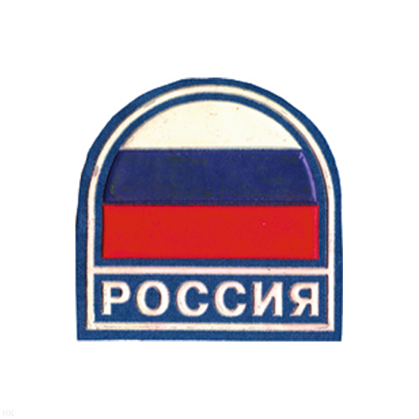 Шеврон пластизолевый Россия (арка МС триколор) голуб.